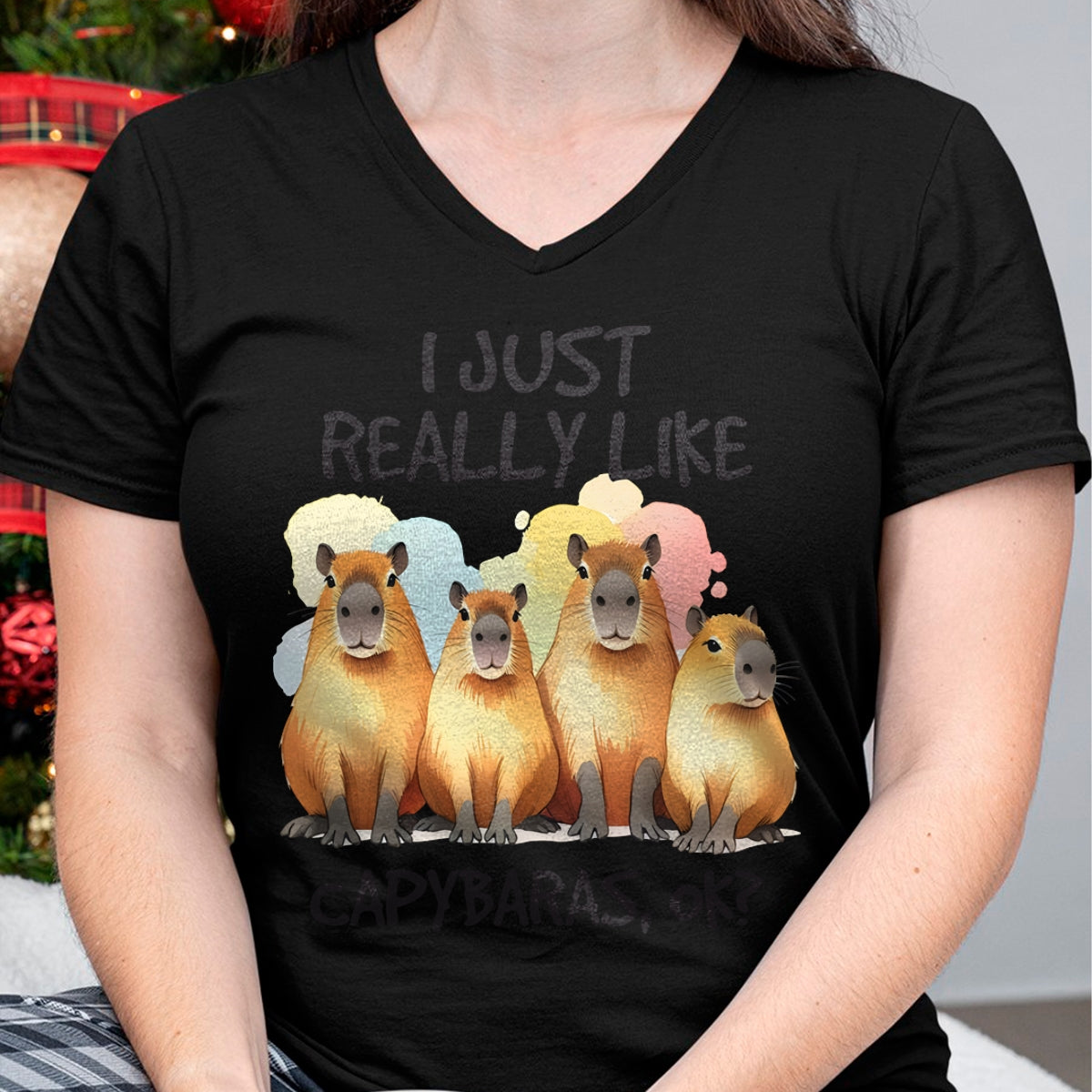 Cute Capybara Shirt, Funny Capybara Unisex T-Shirt/Hoodie/Sweatshirt HLT00 - Funny Capybara Long Sleeve T-Shirt (3)
