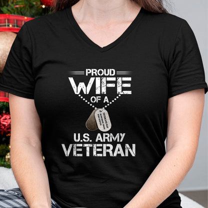 Best Wife Shirt, Wife and Husband Unisex T-Shirt/Hoodie/Sweatshirt HLT00 - Gift for wife T shirt, lucky wife   Proud Wife Of A U.S. Army Veteran, Veterans Day Gift