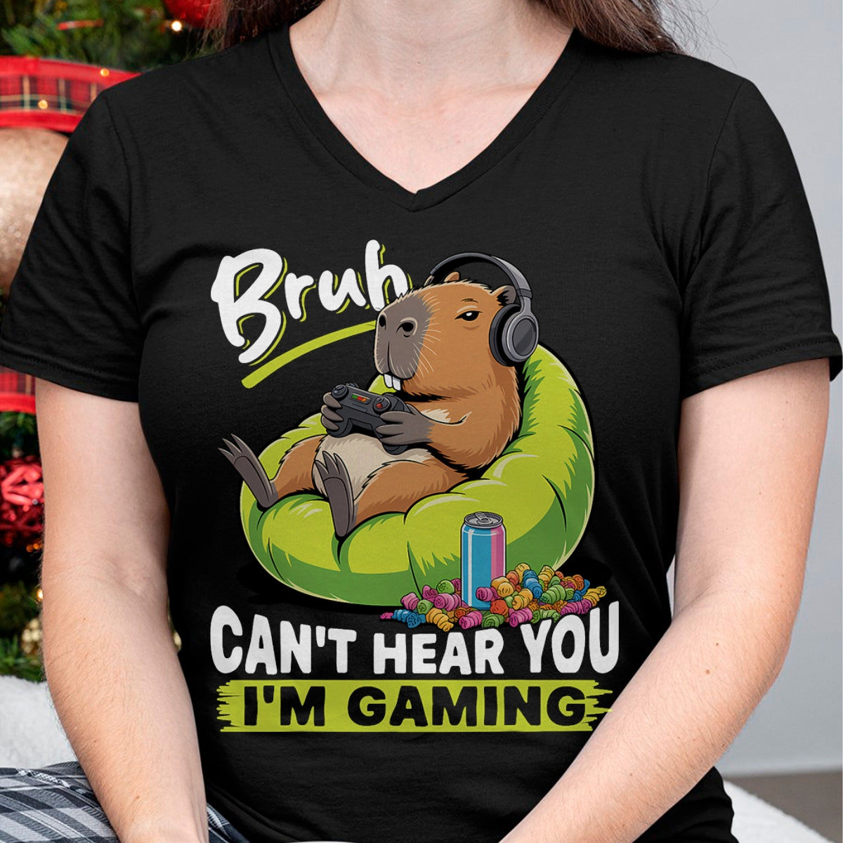 Cute Capybara Shirt, Funny Capybara Unisex T-Shirt/Hoodie/Sweatshirt HLT00 - Capybara Gamer Gaming T-Shirt