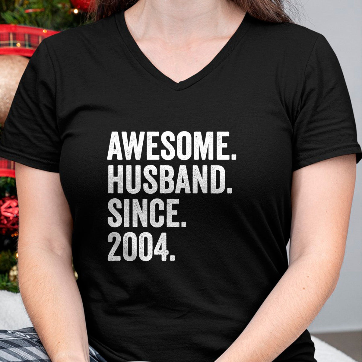 Best Wife Shirt, Wife and Husband Unisex T-Shirt/Hoodie/Sweatshirt HLT00 - Awesome Husband Since 2004 20th wedding anniversary 20 years T-Shirt
