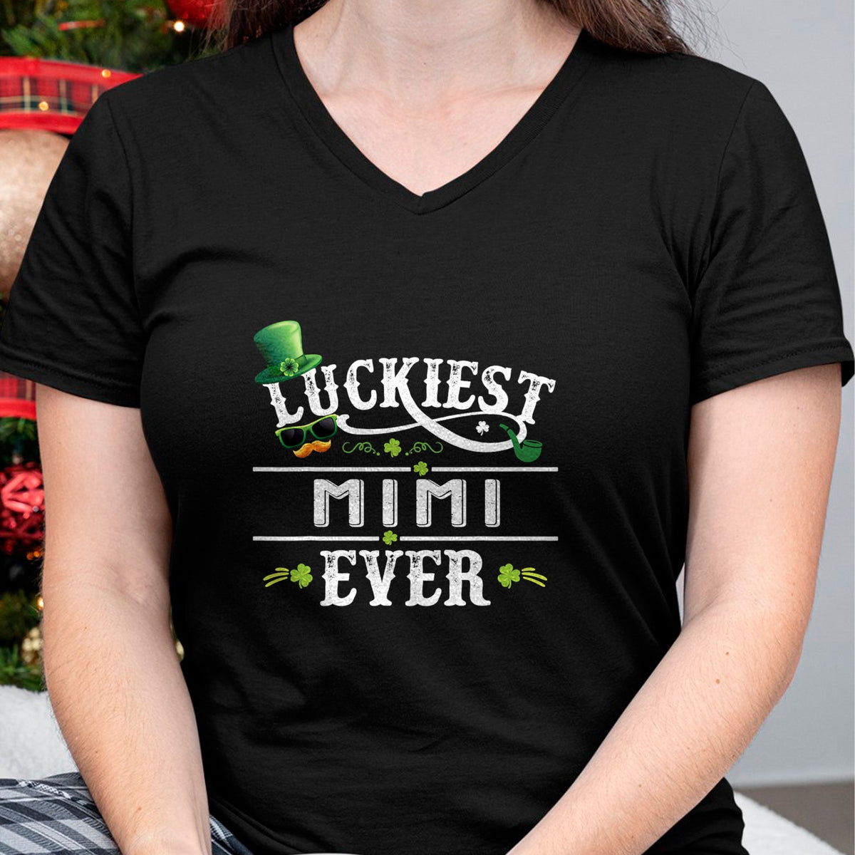Patrick Day Shirts for Family, Funny Patrick Day shirts, st patrick's day Unisex T-Shirt/Hoodie/Sweatshirt HLT00 - Luckiest Mimi Ever Shamrock Leprechaun Hat St Patrick Day T-Shirt