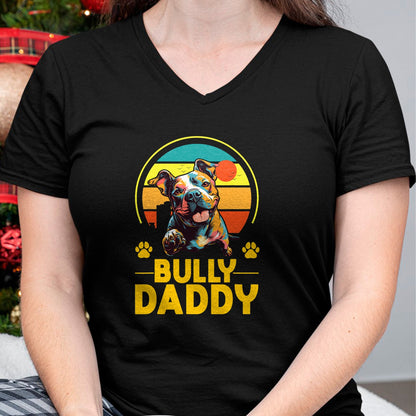Gift for Dad Shirt, Funny Dad Unisex T-Shirt/Hoodie/Sweatshirt HLT00 - American Bully Daddy Proud Canine Dog Father T-Shirt