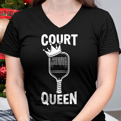 Funny Pickleball Shirt, Pickleball Lover Unisex T-Shirt/Hoodie/Sweatshirt HLT00 - Pickleball Court Queen T-Shirt