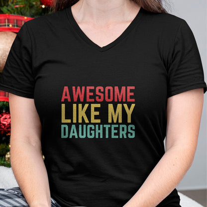 Best Wife Shirt, Wife and Husband Unisex T-Shirt/Hoodie/Sweatshirt HLT00 - Fathers Day Gift from Daughters Awesome Like My Daughters Long Sleeve T-Shirt