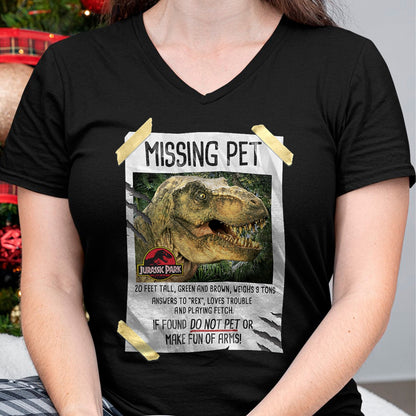Best Dinosaur Lover Shirt, Funny Dinosaur UnisexT-Shirt/Hoodie/Sweatshirt HLT00 - Jurassic Park Missing Pet T-Rex Poster Taped Graphic Tee T-Shirt