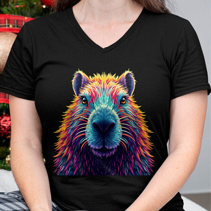 Cute Capybara Shirt, Funny Capybara Unisex T-Shirt/Hoodie/Sweatshirt HLT00 - Funny Colorful Capybara Long Sleeve T-Shirt