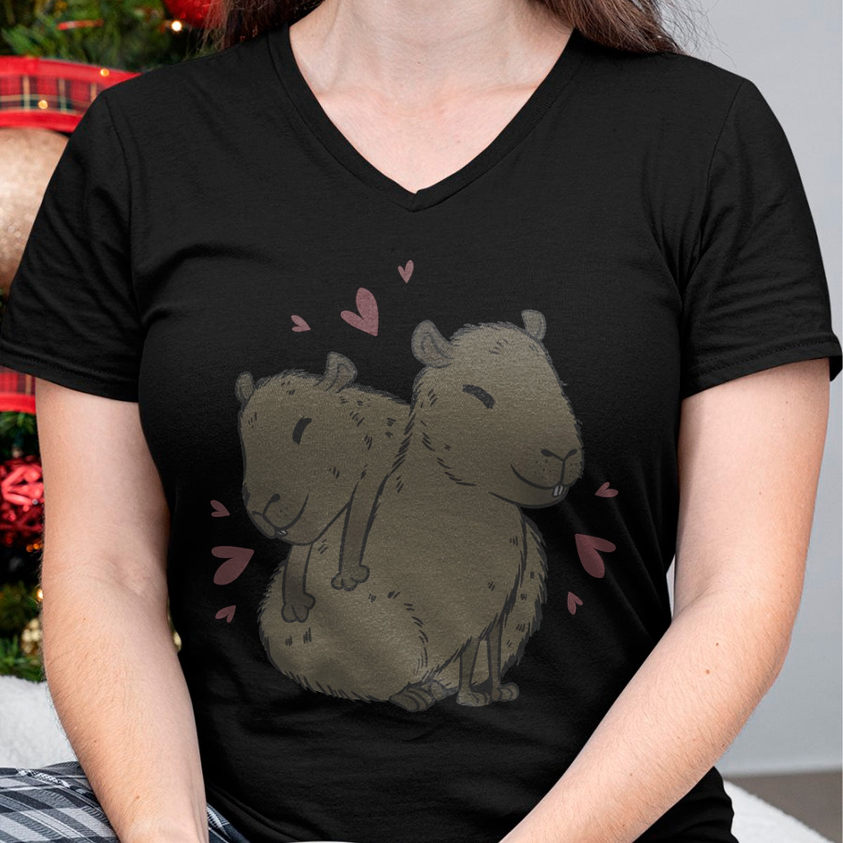 Cute Capybara Shirt, Funny Capybara Unisex T-Shirt/Hoodie/Sweatshirt HLT00 - Cute Capybara Long Sleeve T-Shirt