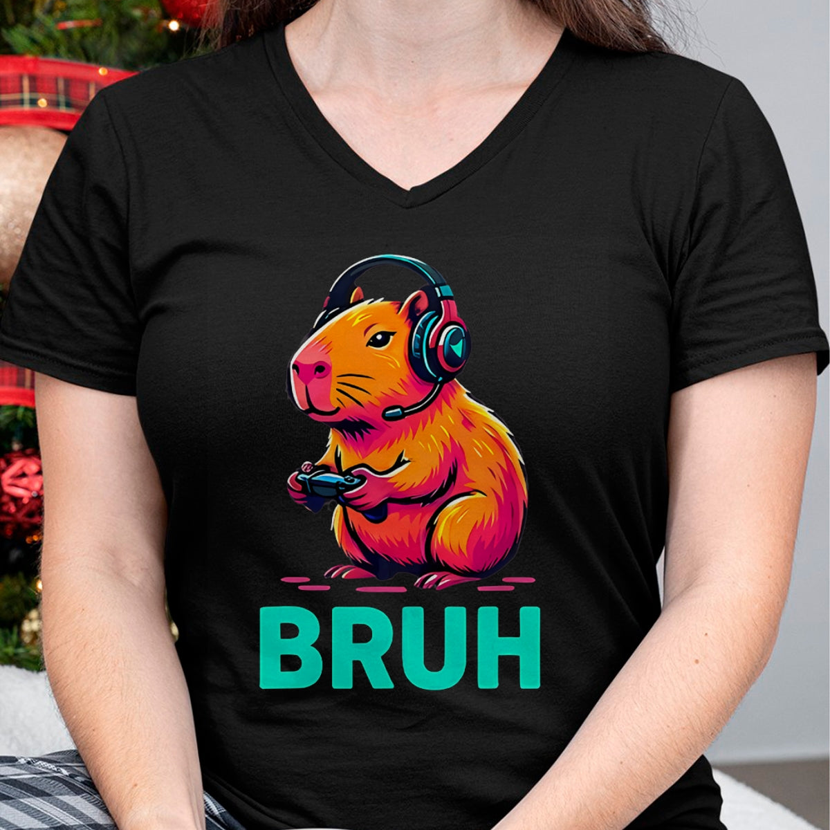 Cute Capybara Shirt, Funny Capybara UnisexT-Shirt/Hoodie/Sweatshirt HLT00 - Bruh Capybaras Bruh Video Games Boys Capybara T-Shirt