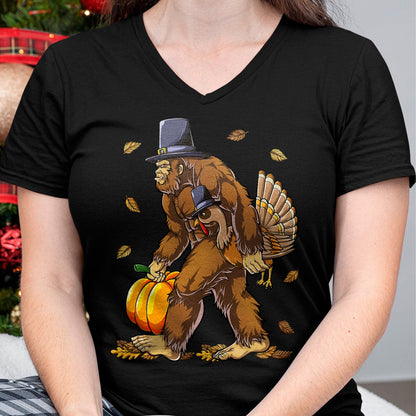 Best Thanksgiving Family Shirt , Funny Thanksgiving UnisexT-Shirt/Hoodie/Sweatshirt HLT00 - Bigfoot Pilgrim Turkey Pumpkin Thanksgiving Day Boys Men T-Shirt