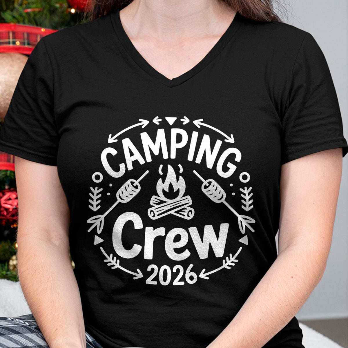 Funny Camping Shirt, Gift For Camping Lover Unisex T-Shirt/Hoodie/Sweatshirt HLT00 - Camping Crew 2026 Family Matching Camp Group Squad Team T-Shirt