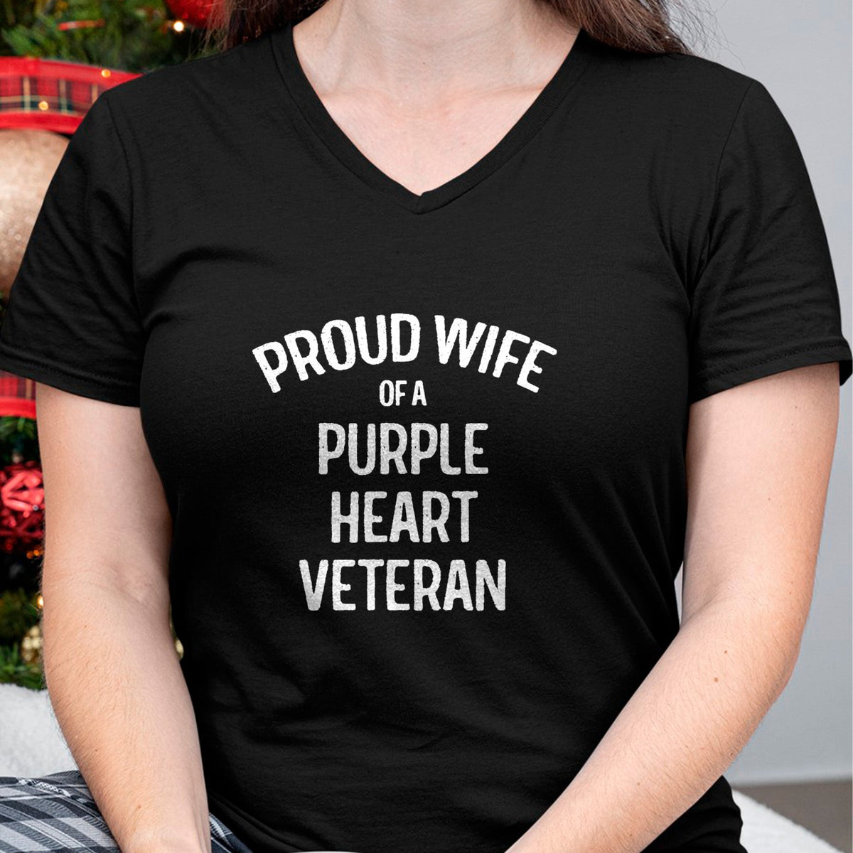 Best Wife Shirt, Wife and Husband Unisex T-Shirt/Hoodie/Sweatshirt HLT00 - Gift for wife T shirt, lucky wife   Wife of Purple Heart Veteran Shirt Proud Military Family T-Shirt