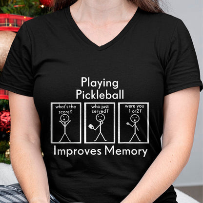 Funny Pickleball Shirt, Pickleball Lover Unisex T-Shirt/Hoodie/Sweatshirt HLT00 - Playing Pickleball Improves Memory Funny Pickleball Player T-Shirt