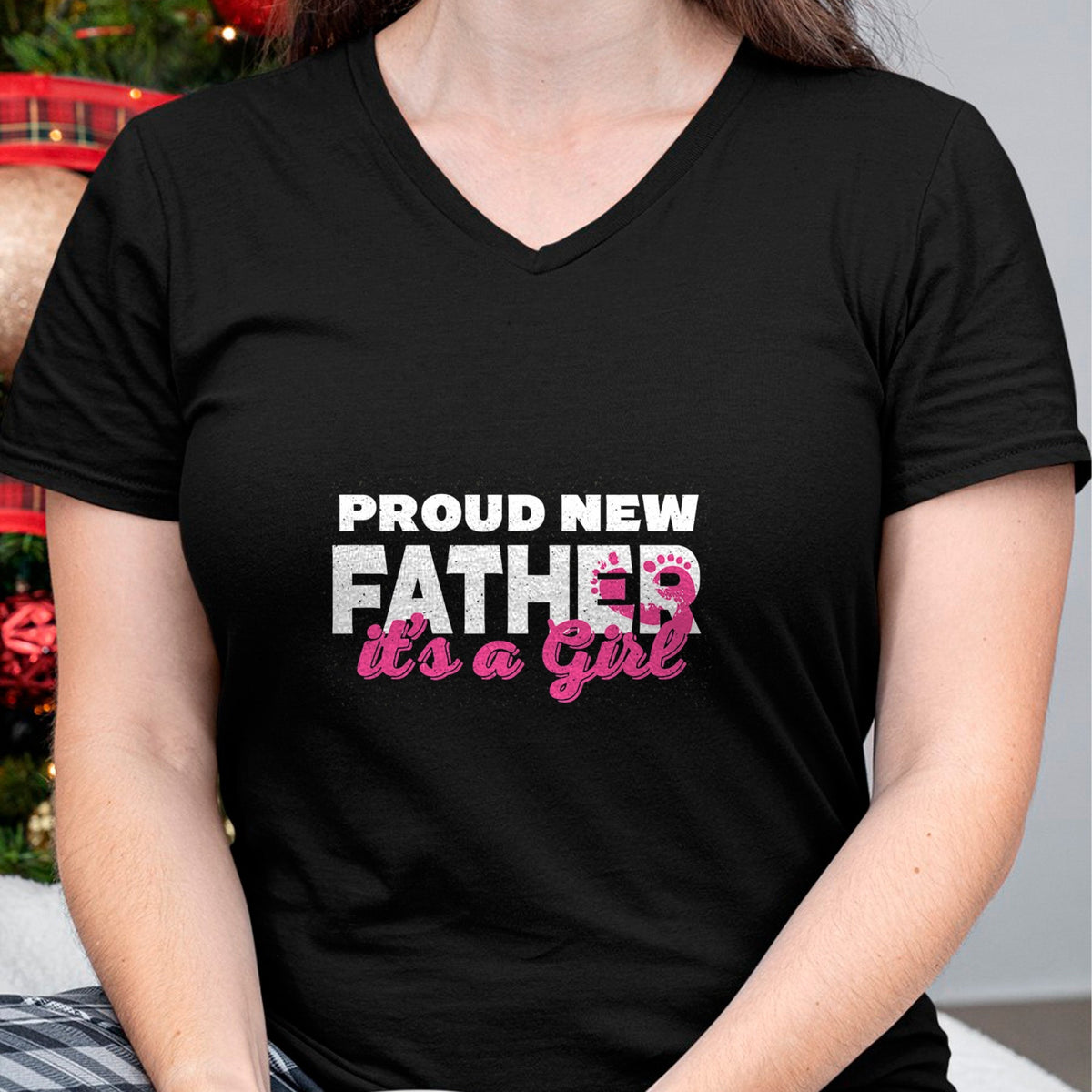 Gift for Dad Shirt, Funny Dad Unisex T-Shirt/Hoodie/Sweatshirt HLT00 – Proud New Dad Girl Daddy Father_s Day T-Shirt