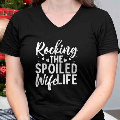Best Wife Shirt, Wife and Husband Unisex T-Shirt/Hoodie/Sweatshirt HLT00 - Gift for wife T shirt, spoiled wife   Funny Spoiled Wife Art For Women Husband Spoiled Wife Life Zip (1)