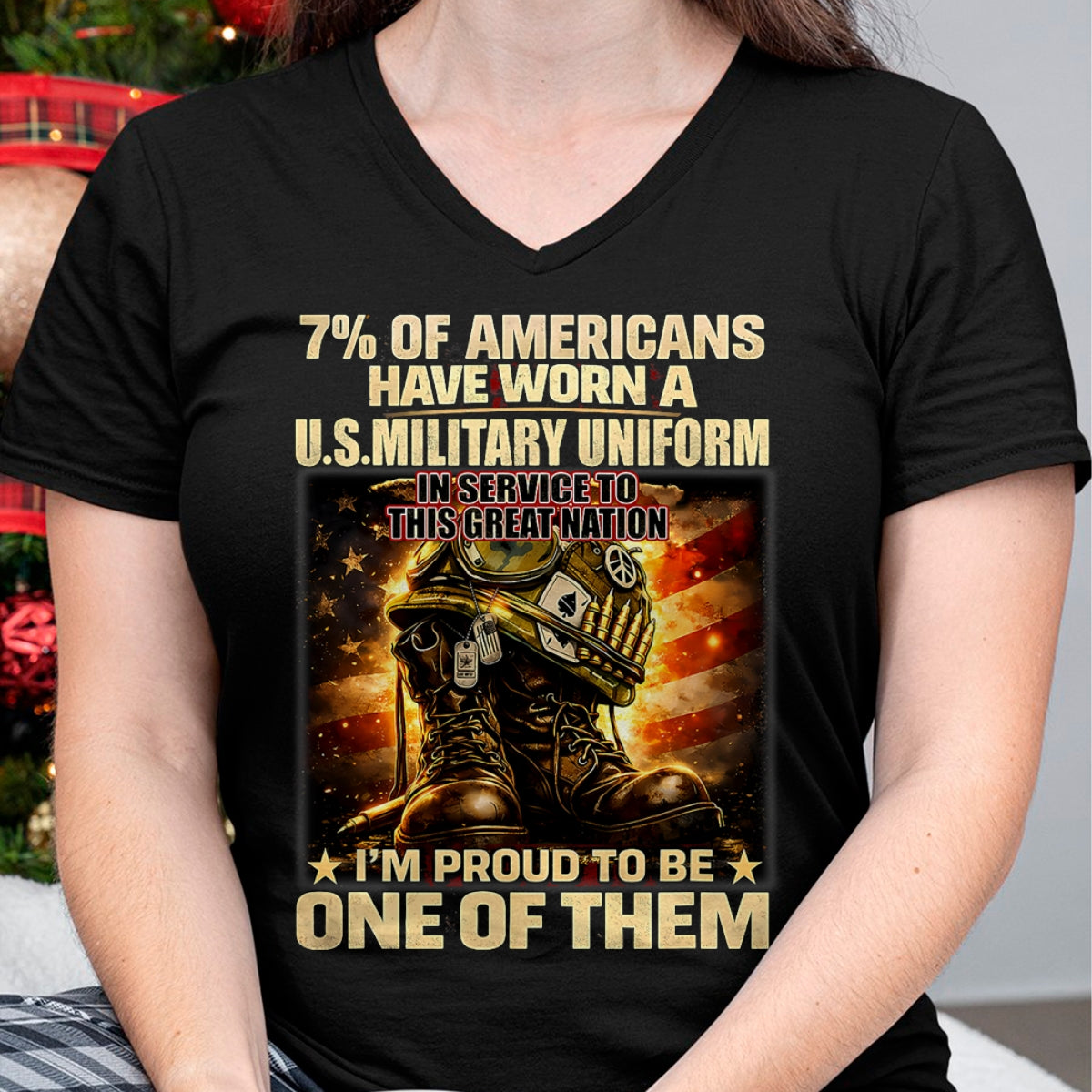 Proud Veteran Shirt, Funny Veteran UnisexT-Shirt/Hoodie/Sweatshirt HLT00 -  7 of Americans Have Worn A U.S. Military Uniform in Service T-Shirt