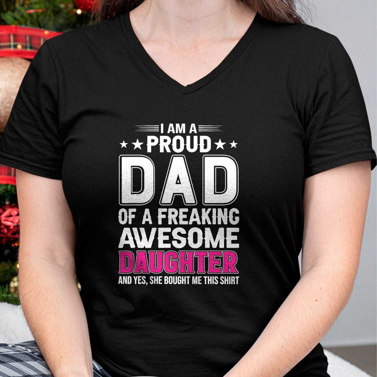 Gift for Dad Shirt, Funny Dad Unisex T-Shirt/Hoodie/Sweatshirt HLT00 – I Am A Proud Dad Of A Freaking Amazing Daughter for Father T-Shirt