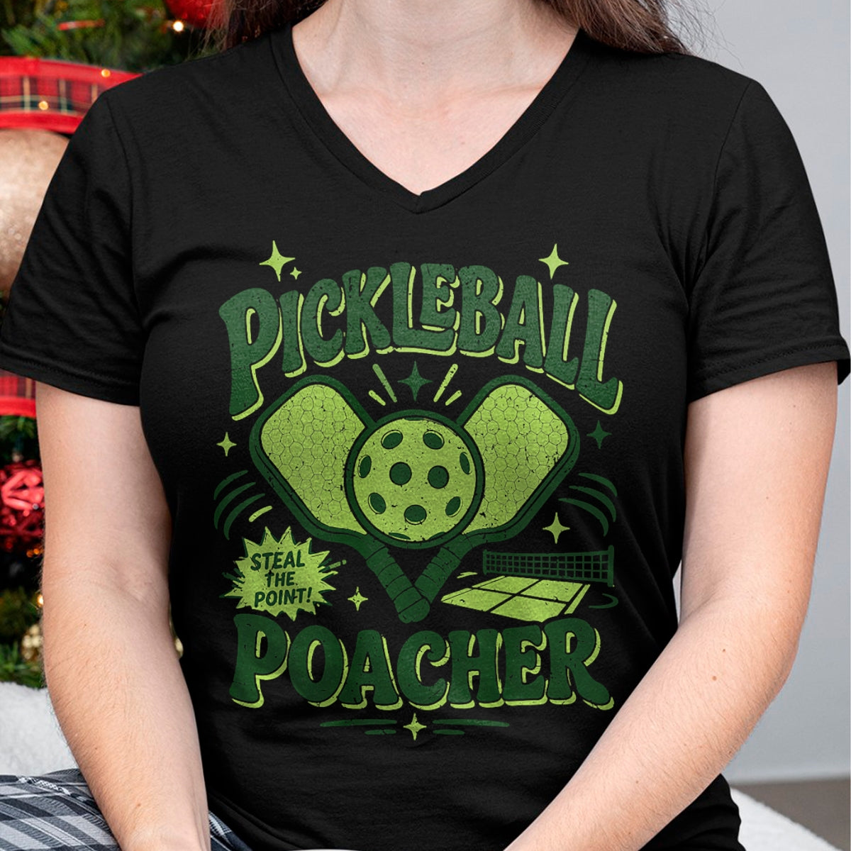 Funny Pickleball Shirt, Pickleball Lover Unisex T-Shirt/Hoodie/Sweatshirt HLT00 - Pickleball Poacher Premium Tri-Blend T-Shirt