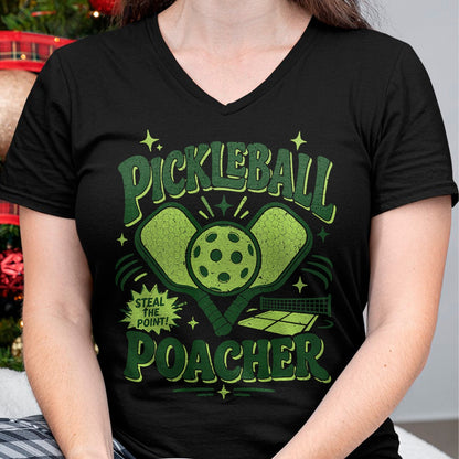 Funny Pickleball Shirt, Pickleball Lover Unisex T-Shirt/Hoodie/Sweatshirt HLT00 - Pickleball Poacher Premium Tri-Blend T-Shirt