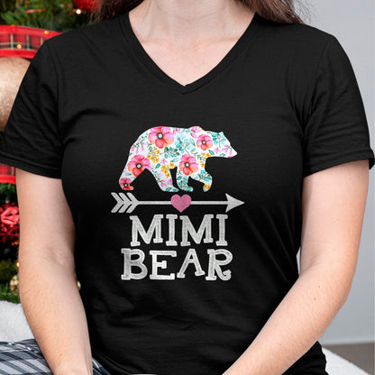 Best Grandma Shirt, Proud Grandma Unisex T-Shirt/Hoodie/Sweatshirt HLT00 - Mimi Bear Mom Grandma Floral Happy Mother's Day tee T-Shirt