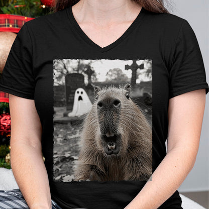 Cute Capybara Shirt, Funny Capybara Unisex T-Shirt/Hoodie/Sweatshirt HLT00 - Funny Capybara Halloween Costume T-Shirt, Men, Black, Small