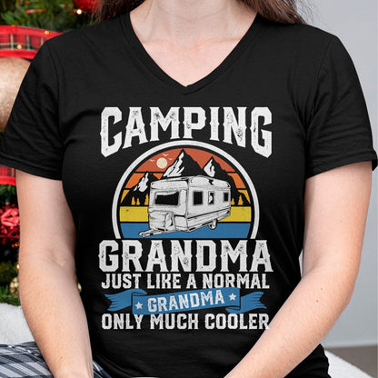 Funny Camping Shirt, Gift For Camping Lover Unisex T-Shirt/Hoodie/Sweatshirt HLT00 - Camping Grandma Funny Camper RV Retro Outdoors Womens Gift T-Shirt