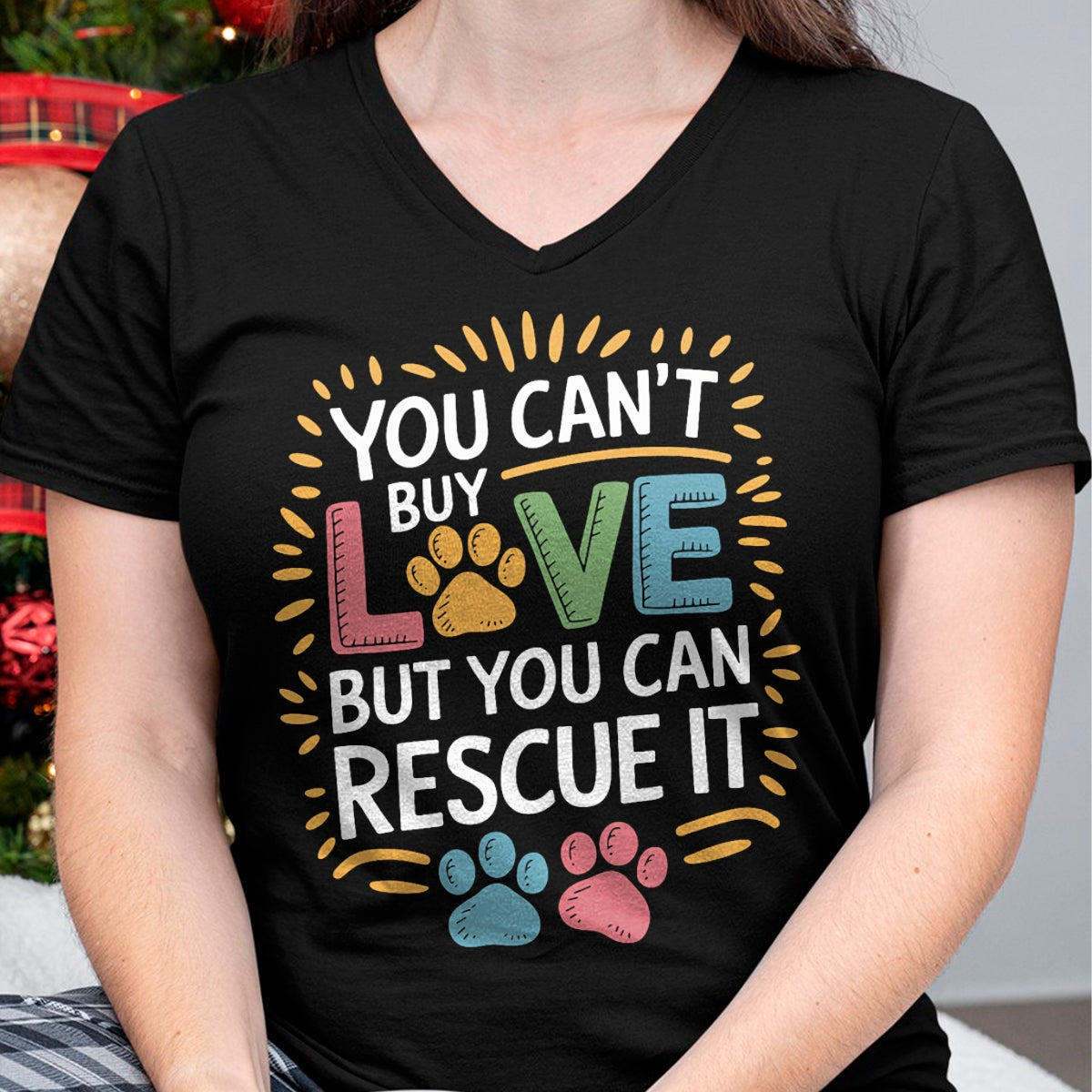 Cat Love Shirt, Funny Cat Lover Gift UnisexT-Shirt/Hoodie/Sweatshirt HLT00 - You Can_T Buy Love But You Can Rescue It, Dog and Cat Rescue T-Shirt