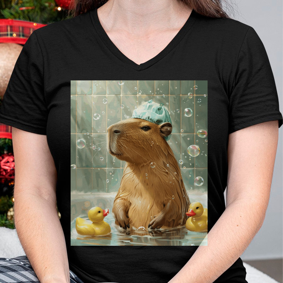 Cute Capybara Shirt, Funny Capybara Unisex T-Shirt/Hoodie/Sweatshirt HLT00 - Funny Graphic Capybara Long Sleeve T-Shirt (22)