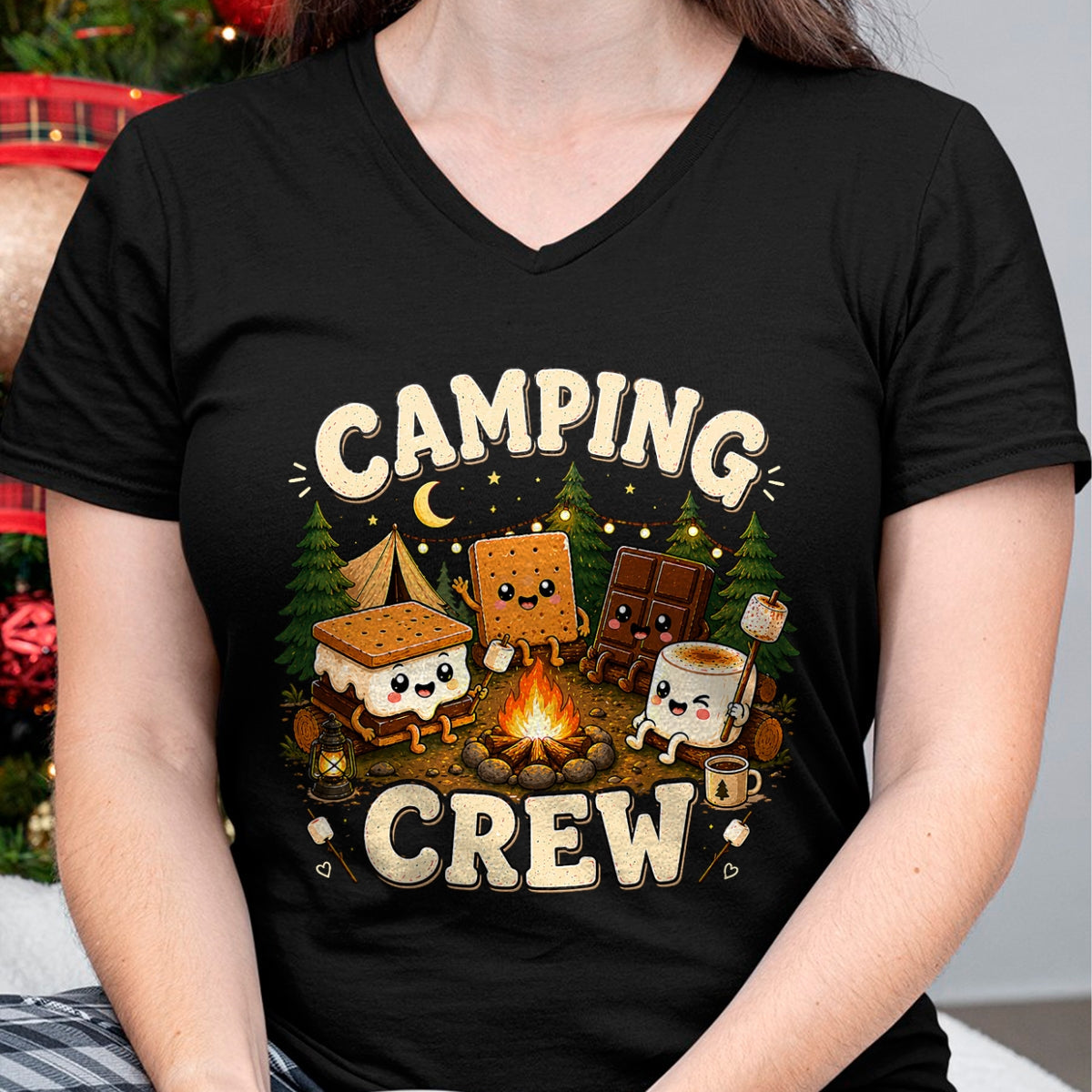 Funny Camping Shirt, Gift For Camping Lover Unisex T-Shirt/Hoodie/Sweatshirt HLT00 - Camping Crew Family Matching Camp Group Squad Team T-Shirt