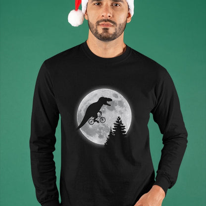 Best Dinosaur Lover Shirt, Funny Dinosaur UnisexT-Shirt/Hoodie/Sweatshirt HLT00 - T-rex Bike Moon  Dinosaur Moon Bike T-Shirt