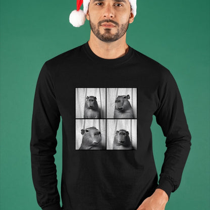 Cute Capybara Shirt, Funny Capybara Unisex T-Shirt/Hoodie/Sweatshirt HLT00 - Capybara Capy Photobooth Quirky Funny Animal T-Shirt