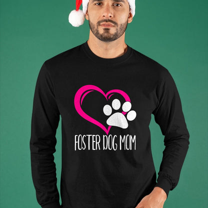 Dog Love Shirt, Dog Lover Gift T-Shirt/Hoodie/Sweatshirt HLT00 - Foster Dog Mom Shirt Cute Dog Paw Heart T-Shirt