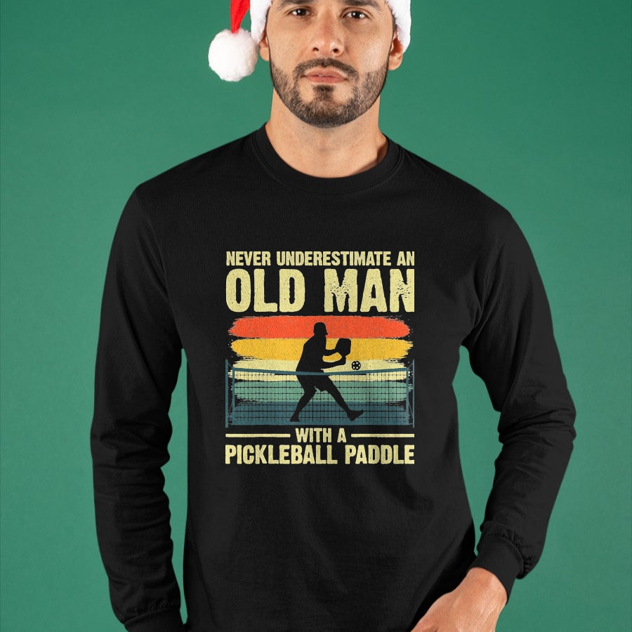 Funny Pickleball Shirt, Pickleball Lover Unisex T-Shirt/Hoodie/Sweatshirt HLT00 - Cool Pickleball Design for Men Grandpa Pickleball Player T-Shirt, Men, Black, X-Large