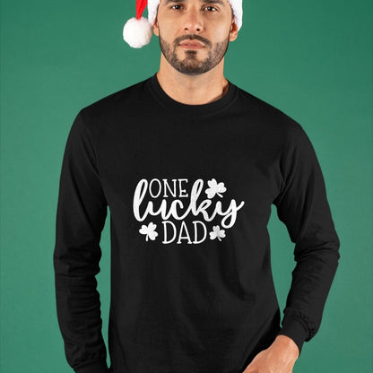 Gift for Dad Shirt, Funny Dad Unisex T-Shirt/Hoodie/Sweatshirt HLT00 – One Lucky Dad Shirt St Patricks Day Shirt Men Daddy T-Shirt