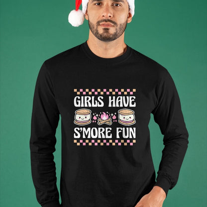 Funny Camping Shirt, Gift For Camping Lover Unisex T-Shirt/Hoodie/Sweatshirt HLT00 - Girls Have Smore Fun Camping Friends Camp Women Girl Kids T-Shirt