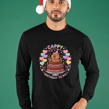 Cute Capybara Shirt, Funny Capybara UnisexT-Shirt/Hoodie/Sweatshirt HLT00 - Capybara Birthday for Kids Cappy Birthday to Me T-Shirt