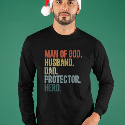 Best Wife Shirt, Wife and Husband Unisex T-Shirt/Hoodie/Sweatshirt HLT00 - Man of God Husband Dad Protector Hero Father's Day Men T-Shirt