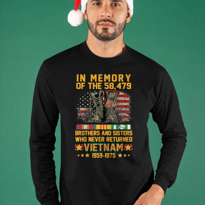 Proud Veteran Shirt, Funny Veteran UnisexT-Shirt/Hoodie/Sweatshirt HLT00 - in Memory of The 58479 Brothers and Sisters Vietnam Veteran T-Shirt