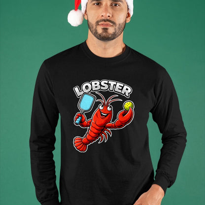 Funny Pickleball Shirt, Pickleball Lover Unisex T-Shirt/Hoodie/Sweatshirt HLT00 - Funny Pickleball Lobster Paddle Player T-Shirt