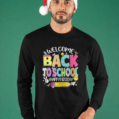 Best Student Shirt, Funny Back To School UnisexT-Shirt/Hoodie/Sweatshirt HLT00 - Welcome Back to School Happy First Day of School Teacher Kid T-Shirt, Men, Black, 3X-Large