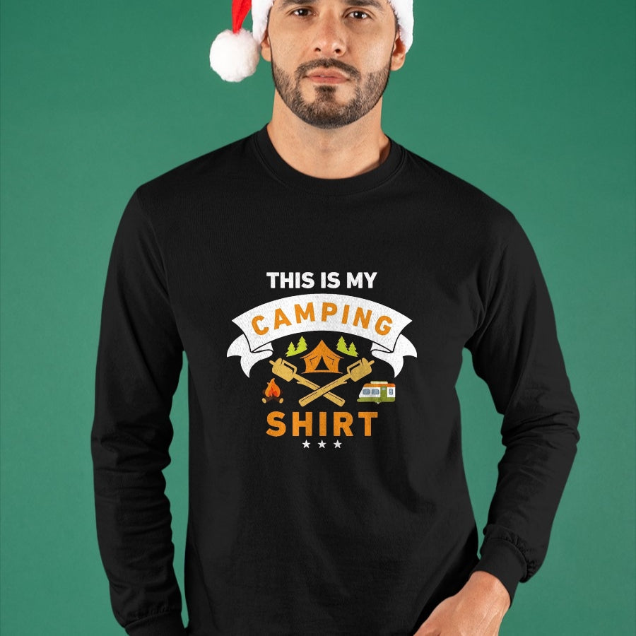 Funny Camping Shirt, Gift For Camping Lover Unisex T-Shirt/Hoodie/Sweatshirt HLT00 - This is My Camping Shirt Funny Camper T-Shirt T-Shirt, Men, Black, 3X-Large