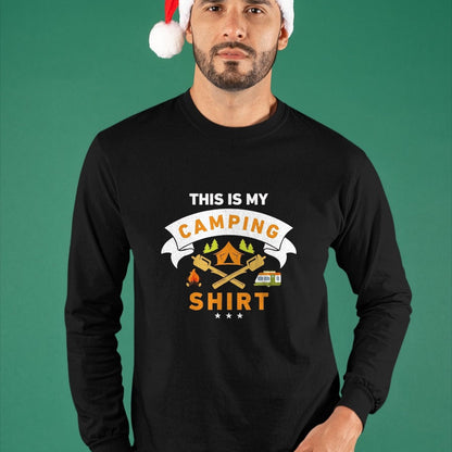 Funny Camping Shirt, Gift For Camping Lover Unisex T-Shirt/Hoodie/Sweatshirt HLT00 - This is My Camping Shirt Funny Camper T-Shirt T-Shirt, Men, Black, 3X-Large