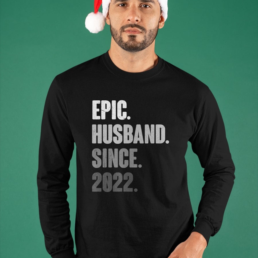 Best Wife Shirt, Wife and Husband Unisex T-Shirt/Hoodie/Sweatshirt HLT00 - 2nd Year Wedding Anniversary Best Epic Husband Since 2022 T-Shirt