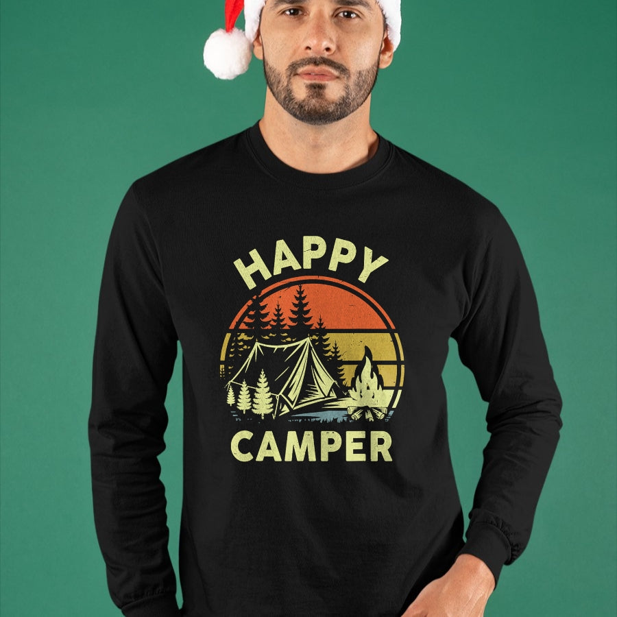 Funny Camping Shirt, Gift For Camping Lover Unisex T-Shirt/Hoodie/Sweatshirt HLT00 - One Happy Camper Toddler Boy Funny Camping Campfire Puns T-Shirt