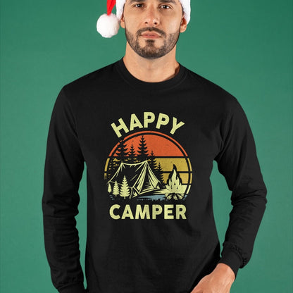 Funny Camping Shirt, Gift For Camping Lover Unisex T-Shirt/Hoodie/Sweatshirt HLT00 - One Happy Camper Toddler Boy Funny Camping Campfire Puns T-Shirt