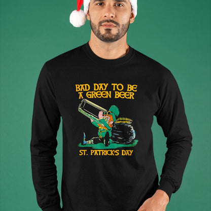 Patrick Day Shirts for Family, Funny Patrick Day shirts, st patrick's day Unisex T-Shirt/Hoodie/Sweatshirt HLT00 - Bad day to be a green beer St Patrick Day T-Shirt