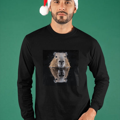Cute Capybara Shirt, Funny Capybara Unisex T-Shirt/Hoodie/Sweatshirt HLT00 - Funny Graphic Capybara Long Sleeve T-Shirt (10)