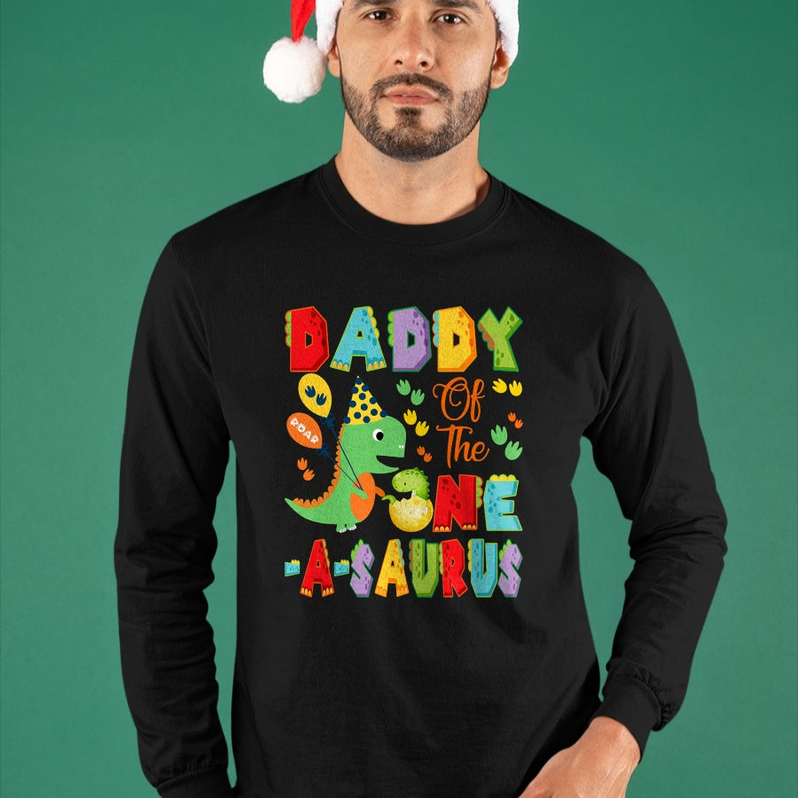Best Dinosaur Lover Shirt, Funny Dinosaur UnisexT-Shirt/Hoodie/Sweatshirt HLT00 - Daddy of The One-A-Saurus 1st Birthday Boy Dinosaur T-Shirt