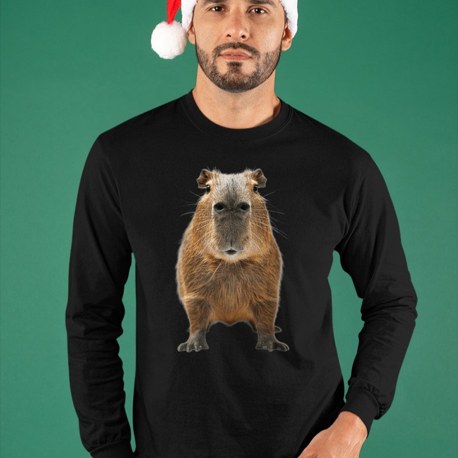 Cute Capybara Shirt, Funny Capybara Unisex T-Shirt/Hoodie/Sweatshirt HLT00 - Capybara Long Sleeve T-Shirt