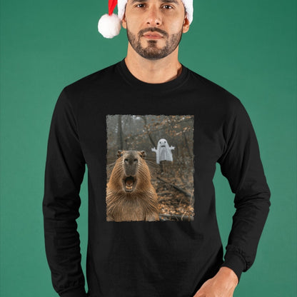 Cute Capybara Shirt, Funny Capybara Unisex T-Shirt/Hoodie/Sweatshirt HLT00 - Funny Capybara Halloween T-Shirt