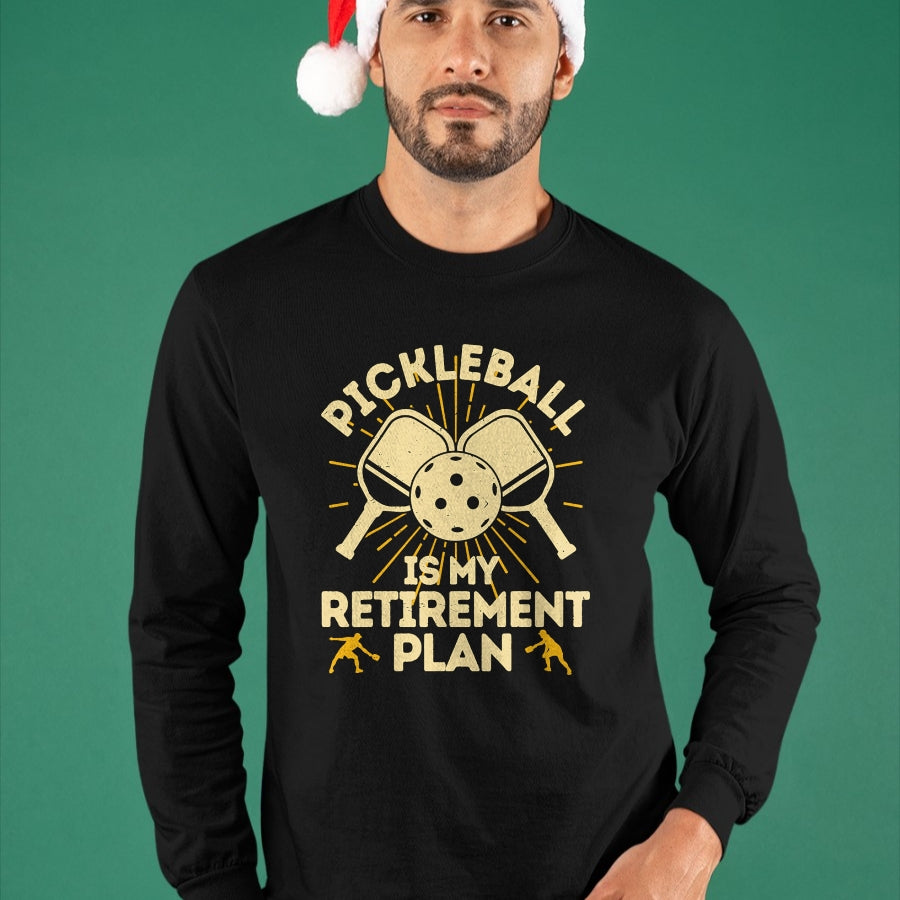 Funny Pickleball Shirt, Pickleball Lover Unisex T-Shirt/Hoodie/Sweatshirt HLT00 - Funny Pickleball My Retirement Plan Vintage Player T-Shirt